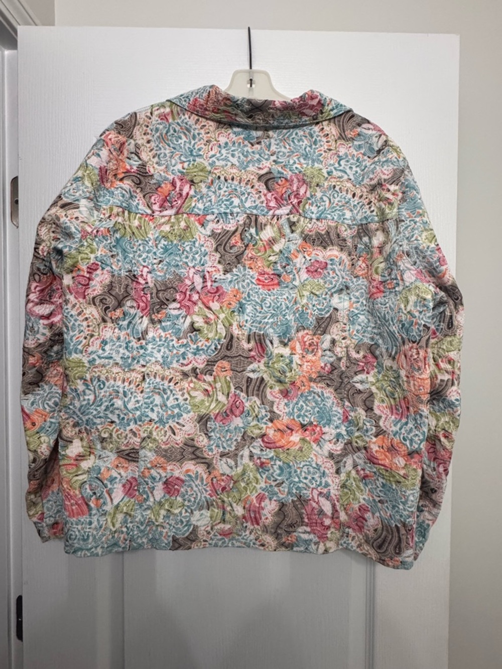 Analogy Plus Quilted Floral Jacket in Pastel Multi - Picture 2 of 6